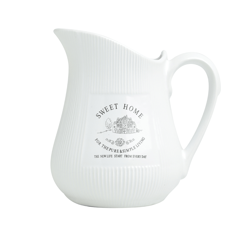 Jarra Sweet Home de Cerâmica Branca 500ml