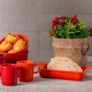 Jogo 2 Xícaras de Café Cerâmica Retrô Laranja 100ml