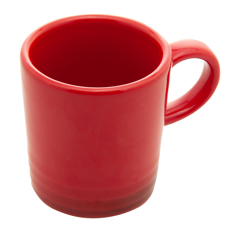 Jogo 2 Xícaras de Café Cerâmica Retrô Vermelha 100ml