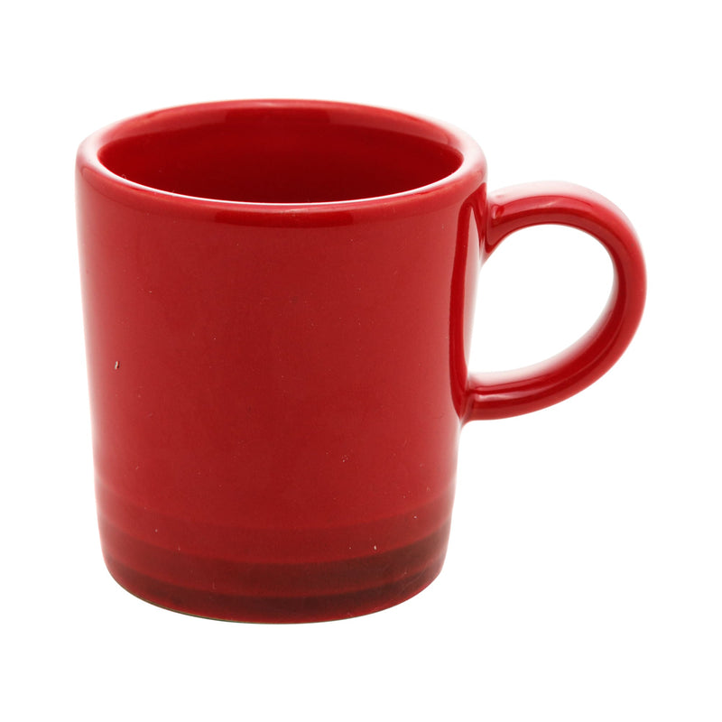 Jogo 2 Xícaras de Café Cerâmica Retrô Vermelha 100ml