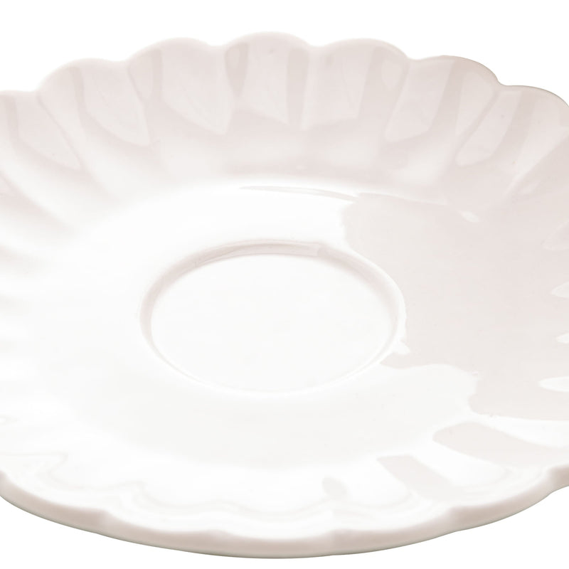 Jogo 2 Xicaras de Café Porcelana com Pires Petala Branco 90ml