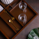 Jogo 4 Colheres Para Chá Aço Inox Leaves Dourado