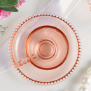 Jogo 4 Xicaras de Café Cristal de Chumbo com Pires Pearl Rosa 80ml