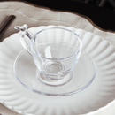 Jogo 4 Xícaras de Chá Bird com Pires Cristal 180ml