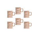 Jogo 6 Canecas de Vidro Vintage Rose Gold 95ml