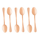Jogo 6 Colheres para Café de Aço Inox Positano Rose Gold - 12 cm