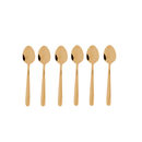 Jogo 6 Colheres para Café Viena Dourado 11cm