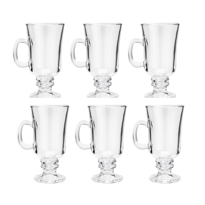 Jogo 6 Taças para Cappuccino de Vidro Sodo-Calcico 114ml