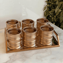 Jogo 6 Xícaras Coffee Time Café Rose Gold 85ml