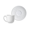 Jogo 6 Xícaras de Café com Pires Agra Branco 112ml