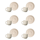 Jogo 6 Xícaras de Café com Pires Agra Cru 112ml