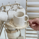 Jogo 6 Xícaras de Café com Pires Aspen Bege