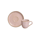 Jogo 6 Xícaras de Café com Píres Bio Rustic Litchi Rosa 120ml