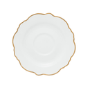 Jogo 6 Xícaras de Café com Pires Maldivas Branco com Fio de Ouro