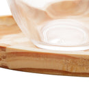 Jogo 6 Xicaras de Chá com Pires Coração Madeira Pinus 190ml