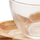 Jogo 6 Xicaras de Chá com Pires Coração Madeira Pinus 190ml