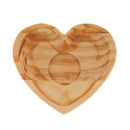 Jogo 6 Xicaras de Chá com Pires Coração Madeira Pinus 190ml