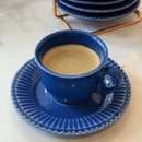 Jogo 6 Xícaras de Chá Frisada Azul 200ml