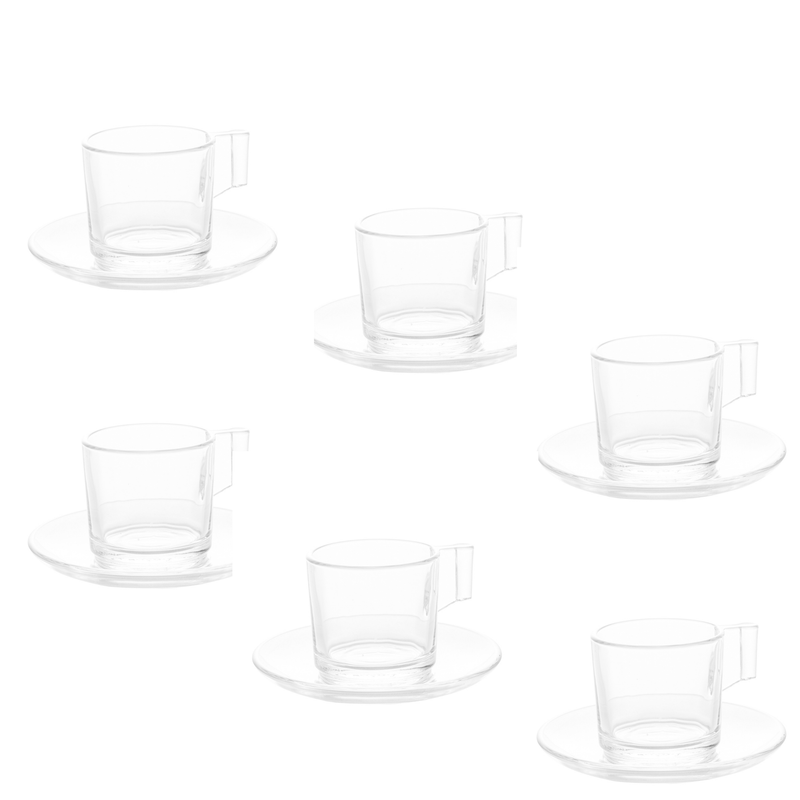 Jogo 6 Xícaras Para Café de Vidro Lotus 90ml