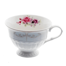 Jogo 6 Xícaras para Chá com Pires Mon Cheri New Bone Branco 220ml