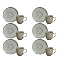 Jogo de 6 Xícaras de Café Bio Green Granite Stoneware 120ml