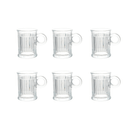 Jogo de 6 Xícaras de Café Coffee Time em Cristal - 85ml