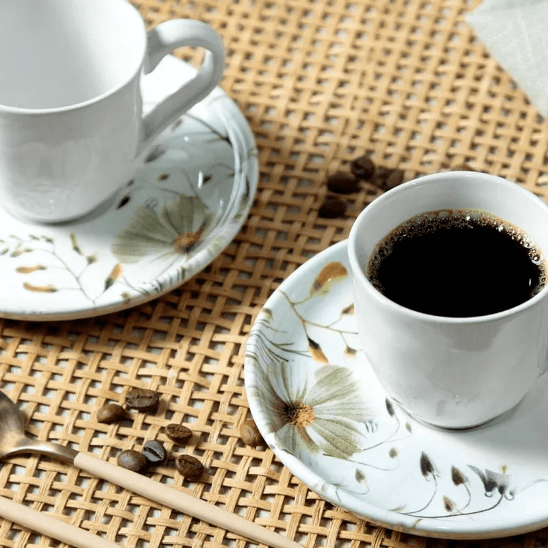Jogo de 6 Xícaras de Café com Pìres Bio Encanto