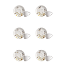 Jogo de 6 Xícaras de Café com Pìres Bio Encanto