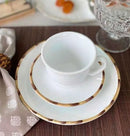 Jogo de 6 Xicaras para Café com Pires em Bambu Branco 100ml