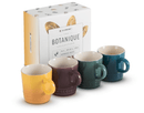 Jogo Set Canecas Espresso Botanique 4 peças 100ml Le Creuset