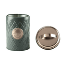 Lata Metal Geometric Handle Coffee Cinza e Rose Gold