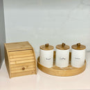 Lata Porta Condimentos Lisse Café Coffee Branco