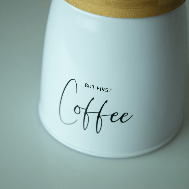 Lata Porta Condimentos Sunshine Coffee Branco 800ml