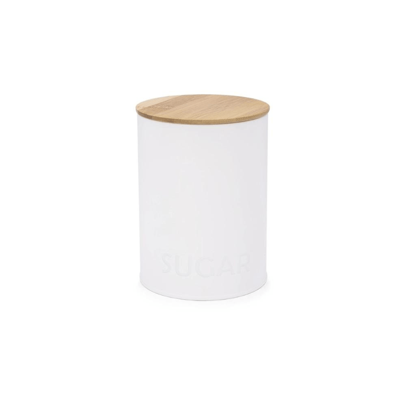 Lata Porta Mantimentos  Para Açúcar Canister Branco