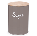 Lata Porta Mantimentos Para Açúcar Canister Cinza