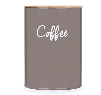 Lata Porta Mantimentos Para Café Canister Cinza