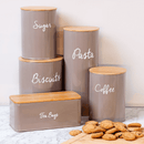 Lata Porta Mantimentos Para Café Canister Cinza