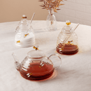 Açucareiro de Vidro com Colher e Tampa Lovely Bee Abelha 470ml