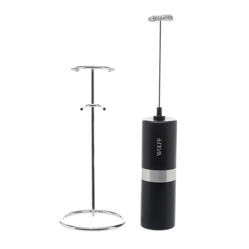 Mixer Elétrico para Bebidas em Aço Inox e Plástico com Suporte