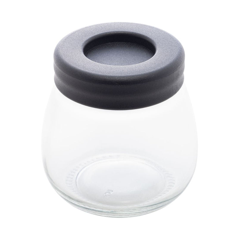 Moedor de Café Manual em Aço Inox com Pote de Vidro Preto 20cm
