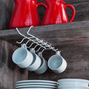 Organizador De Xícaras Para Armário De Encaixar Branco