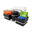 Organizador para Sachês Mexedor e Guardanapo Preto e Cromado