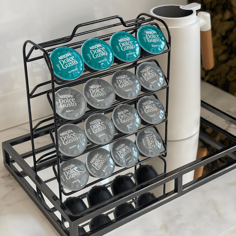 Organizador Porta Cápsulas de Café Dolce Gusto Preto Fosco