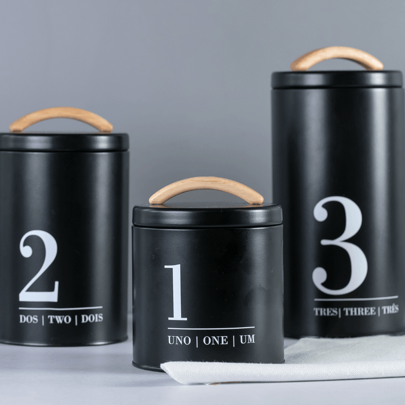 Porta Condimentos Metalla N3 Preto 1,7 Litros