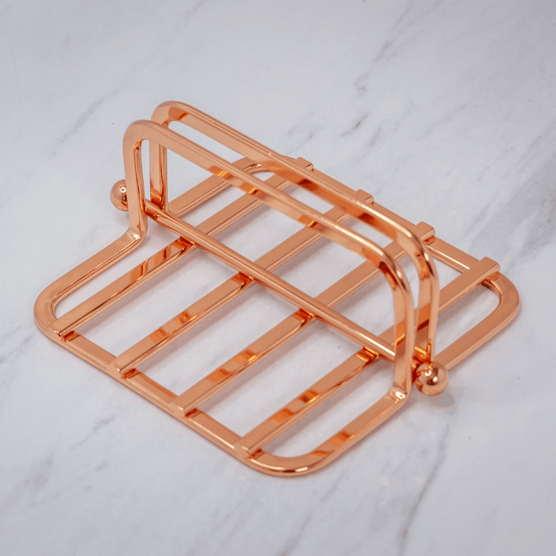 Porta Guardanapos Pequeno Com Peso Rose Gold
