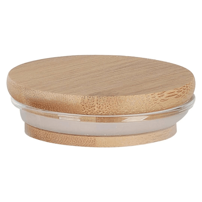 Porta Mantimento Vidro Borossilcato com Tampa de Bambu 450ml
