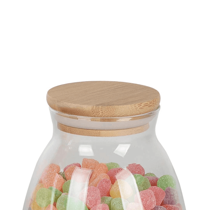 Porta Mantimento Vidro Borossilcato com Tampa de Bambu 450ml