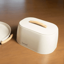 Porta Pão Sense com Alça de Bambu Bege 33,5cm