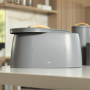 Porta Pão Sense com Alça de Bambu Chumbo 33,5cm