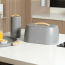 Porta Pão Sense com Alça de Bambu Chumbo 33,5cm